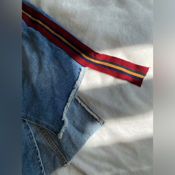 Asymmetrical Distressed Denim Skirt (M) - Picture 9 of 9